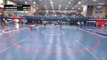 132 lbs Quarterfinal - Mason Milsaps, Conroe Woodlands College Park vs Cael Brubaker, McKinney Boyd