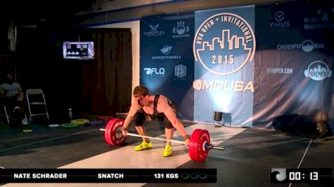 RVA Men's Invitational Nate Schrader Snatch 131 Kgs 1