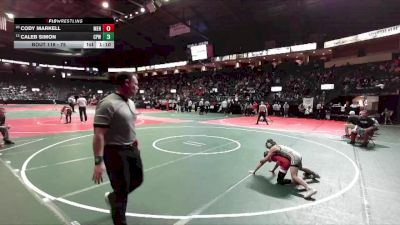 75 lbs Champ. Round 1 - Caleb Simon, CPWA vs Cody Markell, MEN1