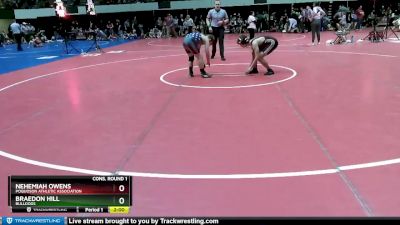 135 lbs Cons. Round 1 - Nehemiah Owens, Poquoson Athletic Association vs Braedon Hill, Bulldogs