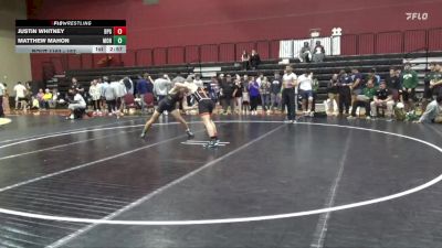 157 lbs Champ. Round 2 - Justin Whitney, Brewton-Parker (GA) vs Matthew Mahon, USF