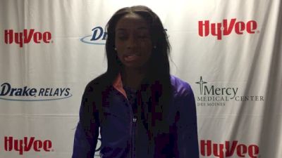 Cassandra Tate pumped with 400m hurdle win at Drake Relays