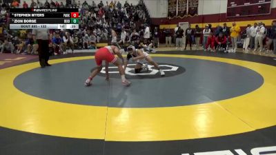 132 lbs 7th Place Match - Stephen Myers, Parkersburg vs Zion Borge, Bixby