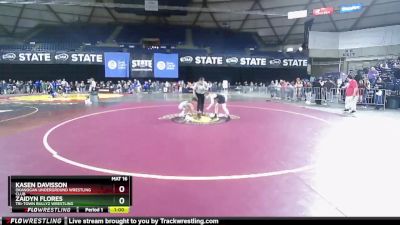 78 lbs 7th Place Match - Kasen Davisson, Okanogan Underground Wrestling Club vs Zaidyn Flores, Tri-Town Bullyz Wrestling