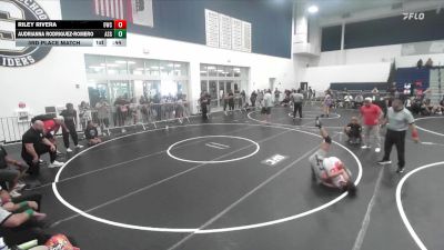 105 lbs 3rd Place Match - Riley Rivera, 951 Wrestling Club vs Audrianna Rodriguez-Romero, ASG
