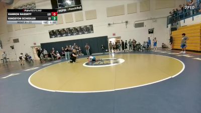 77 lbs Champ. Round 1 - Kannon Bassett, Lovell Middle School vs Kingston Schedler, Greybull/Riverside