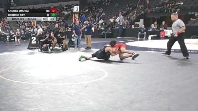 113 lbs Consi Of 16 #1 - Andres Juarez, Independence (CC) vs Dominic Day, St. Joseph (CS)