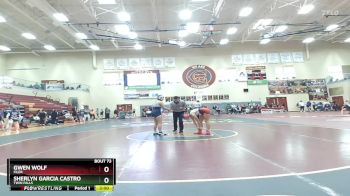 132 lbs Champ. Round 1 - Gwen Wolf, Filer vs Sherlyn Garcia Castro, Twin Falls