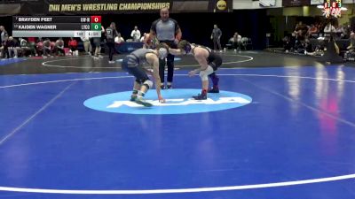 165 lbs Champ. Round 1 - Brayden Peet, Wis.-Whitewater vs Kaiden Wagner, Lycoming