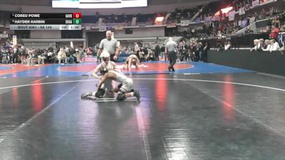 6A 144 lbs Quarterfinal - Coreu Powe, Gardendale Hs vs Hayden Harbin, Southside Gadsden