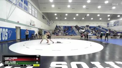 165 lbs Round 1 (16 Team) - Cory Flores, Santa Ana vs Joey Clark, Lemoore College