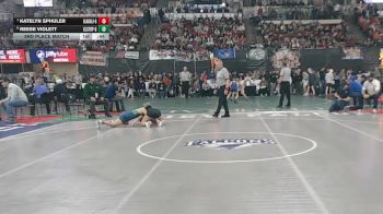 G - 100 lbs 3rd Place Match - Reese Violett, Colstrip (Girls) vs Katelyn Sphuler, Glacier (Kalispell) (Girls)
