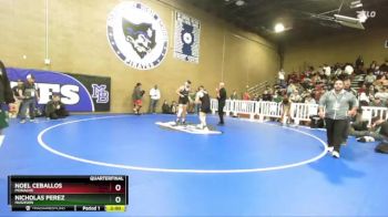 175 lbs Quarterfinal - Nicholas Perez, Hughson vs Noel Ceballos, Monache