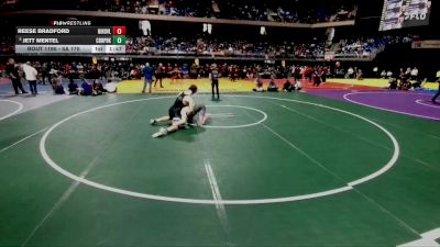 5A 175 lbs Quarterfinal - Jett Mentel, Cedar Park vs Reese Bradford, North Richland Hills Birdville