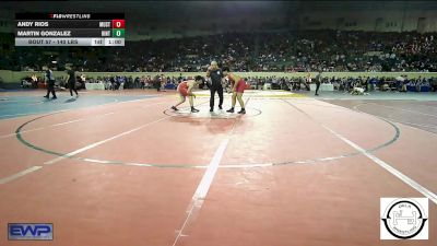 140 lbs Consi Of 32 #1 - Andy Rios, Mustang Middle School vs Martin Gonzalez, Hinton Comets