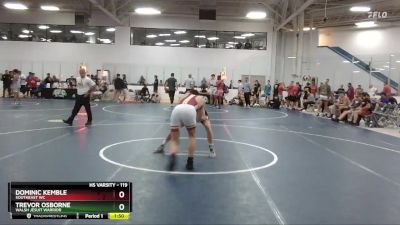 119 lbs Cons. Round 4 - Dominic Kemble, Southeast WC vs Trevor Osborne, Walsh Jesuit Warrior