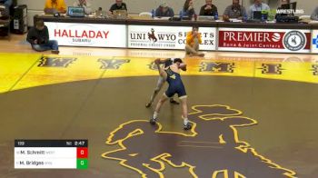 133 lbs Matt Schmitt, West Virginia vs Montorie Bridges, Wyoming