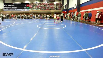 140 lbs Round Of 16 - Jace Brogdon, Tulsa Union vs Cade Richardson, Bartlesville Junior High