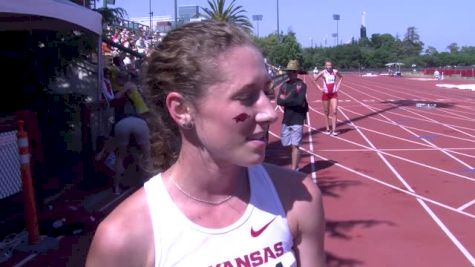 Regan Ward winning the first steeple of the day at Payton Jordan