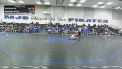 133 lbs Semis & 3rd Wb (16 Team) - Abdullah Noori, Chabot College vs Jhey Sarique, Skyline College