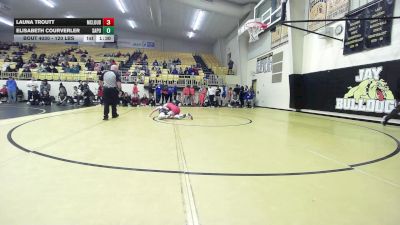 120 lbs Semifinal - Launa Troutt, Mcloud HS Girls vs Elisabeth Courverler, Sapulpa HS Girls