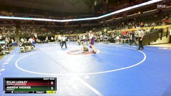 126 Class 4 lbs Champ. Round 1 - Andrew Wiesner, Hickman vs Rylan Lashley, Central (Springfield)