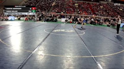 5A 106 lbs Quarterfinal - Krew Keller, Preston vs Austin Andersen, Century