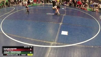 55 lbs Quarterfinal - Cutler Phister, Team Prestige WC vs Oakley Fredrickson, Sanderson Wrestling Academy