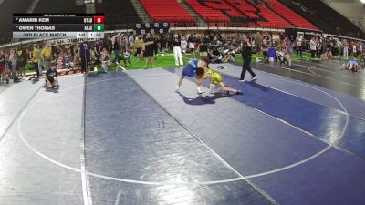 113 lbs 1st Place Match - Owen Thomas, Alaska vs Amarri Kem, Utah