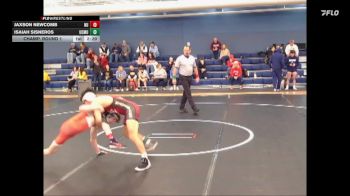 125 lbs Champ. Round 1 - Isaiah Sisneros, Colorado Mesa University vs Jaxson Newcomb, Newman