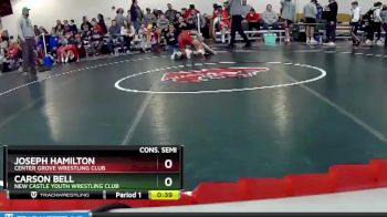 100 lbs Cons. Semi - Carson Bell, New Castle Youth Wrestling Club vs Joseph Hamilton, Center Grove Wrestling Club