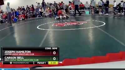 100 lbs Cons. Semi - Carson Bell, New Castle Youth Wrestling Club vs Joseph Hamilton, Center Grove Wrestling Club