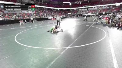 D1-126 lbs Champ. Round 1 - Carson Neubert, Luxemburg-Casco vs Dominic McGuire, Janesville Parker