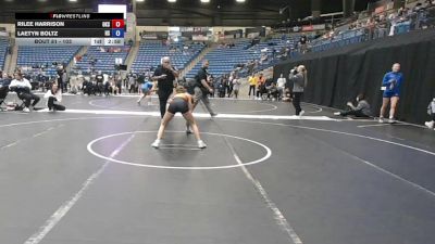 103 lbs Quarterfinal - Rilee Harrison, Oklahoma State University vs Laetyn Boltz, High School