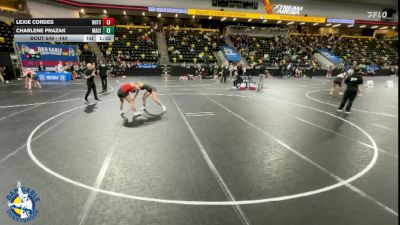 140 lbs Cons. Round 2 - Lexie Cordes, New Hampton vs Charlene Prazak, Mason City