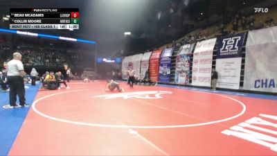 165 Class 1 lbs Champ. Round 1 - Collin Moore, North Callaway vs Beau Mcadams, Lathrop