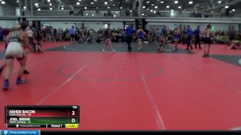 115 lbs Round 1 (4 Team) - Asher Bacon, Team Gotcha vs Joel Brink, Terps Xpress