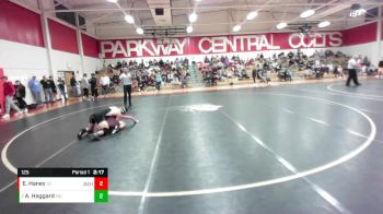 125 lbs Cons. Round 2 - Aidan Haggard, Maryville University vs Ellis Haney, Cumberland (Tenn.)