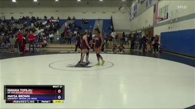 138 lbs Champ. Round 1 - Manaia Tofilau, Mt. San Antonio College vs Maysa Brown, University Nevada Las Vegas