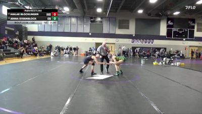 130 lbs Cons. Round 2 - Hailae Blocklinger, Dubuque Senior vs Jenna Steenblock, Cedar Rapids Kennedy