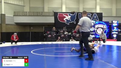 12U Boys - 70 lbs Semis - Quentin Neal, Greater Heights Wrestling vs Gus Korniak, Bulldog Premier Wrestling Club