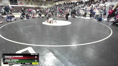 77 lbs Round 2 - Teagan VanBebber, Mantanona TC vs Jorge Moreno, 951 Wrestling Club