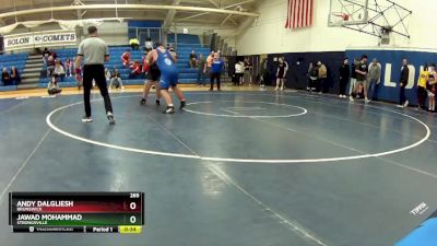 285 lbs Cons. Round 2 - Jawad Mohammad, Strongsville vs Andy Dalgliesh, Brunswick