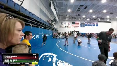 120 lbs Round 3 - Kade Janzen, Cowboy Kids WC vs Keagan Mills, Douglas WC