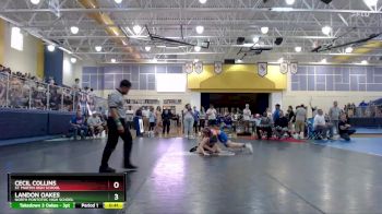 113 lbs 7th Place Match - Landon Oakes, North Pontotoc High School vs Cecil Collins, St. Martin High School