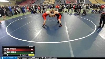 130 lbs Round 1 - James Haddix, Indiana vs Hayden Boeke, Iowa