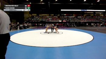 125 lbs Semifinal - Sadie Dickie, Spring Hill HS vs Brooklynn Kelly, Great Bend HS