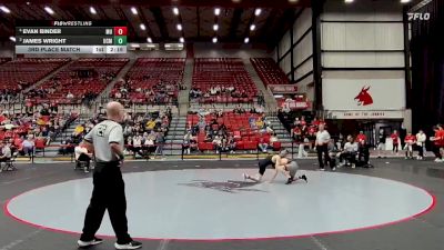 133 lbs 3rd Place Match - Evan Binder, Maryville vs James Wright, Central Missouri