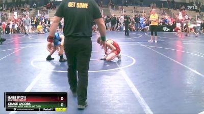 90 lbs Quarterfinal - Gabe Ryzyi, Shamrock Select vs Chase Jacobs, Michigan West Wrestling Club