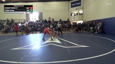 141 lbs Quarterfinal - Tyger Taam, Menlo College vs August Bentley, Skyline College